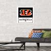 NFL Cincinnati Bengals - Logo 21 Wall Poster, 22.4L" x 14.7W", White Framed Version view 2