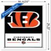 NFL Cincinnati Bengals - Logo 21 Wall Poster, 22.4L" x 14.7W", White Framed Version view 3