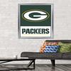 NFL Green Bay Packers - Logo 21 Wall Poster, 34L" x 22.4W", Silver Framed Version view 2