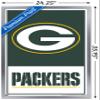 NFL Green Bay Packers - Logo 21 Wall Poster, 34L" x 22.4W", Silver Framed Version view 3