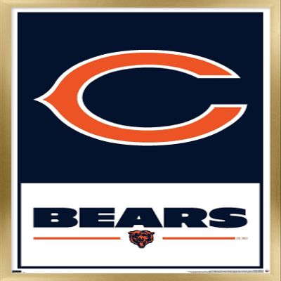 NFL Chicago Bears - Logo 21 Wall Poster, 22.4L" x 14.7W", Gold Framed Version