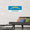 NFL Los Angeles Chargers - Logo 21 Wall Poster, 22.4L" x 14.7W", Premium Poster & Mount Bundle view 2