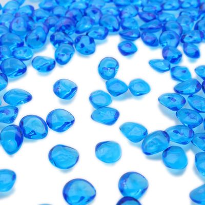 PMLAND 370 Pcs Royal Blue Acrylic Stones, 16 mm Marbles for Vase Decor