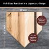 Baseball BBQ | 12'' Home Plate Cutting Board | Kitchen & BBQ Accessory for Baseball Fans Wood for Chopping, Prep, or Charcuterie | Made in USA view 2