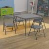 Flash Furniture Mindy Kids 5-Piece Folding Square Table and Chairs Set for Daycare and Classrooms, Children's Activity Table and Chairs Set, Gray view 2