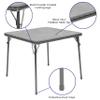 Flash Furniture Mindy Kids 5-Piece Folding Square Table and Chairs Set for Daycare and Classrooms, Children's Activity Table and Chairs Set, Gray view 3