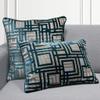 MillowUS Cut Velvet Luxury Glam Cushion Cover Pillowcase Decorative Throw Pillow 20"x20" (14"x20", Maze Peacock) view 4