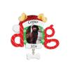 2025 Personalized Christmas Tree Ornaments for Pets - Santa Hat Dog Frame Customized Merry Christmas Ornament - Keepsake for Puppy Dog Lovers-Free Customization view 1