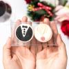100 Pack Clear Macaron Boxes for 2 Small Plastic Chocolate Covered Ore Boxes 4.17 x 2.16 x 1.37 Inches for Wedding Bridal Shower Baby Shower Party Favors Small Bakery Boxes Pastry Treat Boxes view 1
