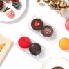 100 Pack Clear Macaron Boxes for 2 Small Plastic Chocolate Covered Ore Boxes 4.17 x 2.16 x 1.37 Inches for Wedding Bridal Shower Baby Shower Party Favors Small Bakery Boxes Pastry Treat Boxes view 2