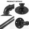 Jeasor Industrial Pipe Towel Rack Towel Bar, Heavy Duty Wall Mounted Rustic Farmhouse Bath Towel Holder for Bathroom (Black, 42 inch) view 4