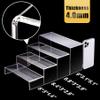 Anglelife Large Acrylic Risers, 8 Pcs 2 Set (7L~8L~9L) Rectangular Stands Shelf Clear for Decor, Clear Display Risers Cake Shelves Retail Shoe Showcase view 2
