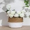 LFF 10Pcs White Silk Roses Artificial Flowers for Home Wedding Decor view 2