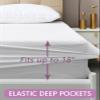 Akicia Waterproof Mattress Protector Queen Size 2 Pack, Bed Protective Pee Sheet Cover with 18 Inch Deep Pockets for Adult, Pets, Terry Top Water Proof Protection, Soft, Breathable, White view 2