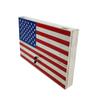 FixtureDisplays American Flag Gun Cabinet Safe with Lock 2 Keys Wall Mount Art Decor Concealed Metal Wood Storage Shelf 22x15x3" Men Husband Father Birthday Gift 10099-NPF view 1