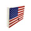 FixtureDisplays American Flag Gun Cabinet Safe with Lock 2 Keys Wall Mount Art Decor Concealed Metal Wood Storage Shelf 22x15x3" Men Husband Father Birthday Gift 10099-NPF view 3