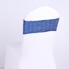 Dimatic Pack of 50 Stretch Sequin Chair Sashes Chair Bands One-Sided Sequins Decor for Hotel Wedding Reception Events Party Chair Cover Decoration (Blue) view 2
