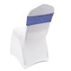 Dimatic Pack of 50 Stretch Sequin Chair Sashes Chair Bands One-Sided Sequins Decor for Hotel Wedding Reception Events Party Chair Cover Decoration (Blue) view 3
