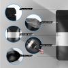 3.5 Mylar Bags for Food Storage 4x6 inches Heat Resealable Baggies Edible Packaging Matte Foil Ziplock Pouch with Window, Ideal for Small Business, Coffee Beans, Car Freshies (Black) view 3