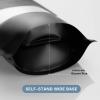 3.5 Mylar Bags for Food Storage 4x6 inches Heat Resealable Baggies Edible Packaging Matte Foil Ziplock Pouch with Window, Ideal for Small Business, Coffee Beans, Car Freshies (Black) view 4