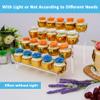 Display Shelf Cake Stand 4 Tier Shelf Cupcake Stand Multifunctional and Durable Acrylic Stand Mounting Hardware Included Ideal for Desserts, Cosmetics, Glassware, Figurines view 3