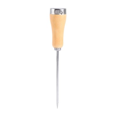 Ice Pick, Wooden Ice Cone Stainless Steel + Wood Portable Durable for Bars Kitchens for Refrigerator Deicing Tool for Picnics Camping for Restaurants