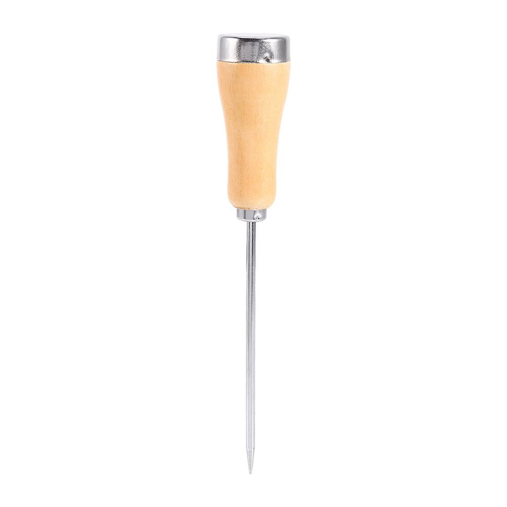 Ice Pick, Wooden Ice Cone Stainless Steel + Wood Portable Durable for Bars Kitchens for Refrigerator Deicing Tool for Picnics Camping for Restaurants