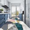 CWYPB Rug Runners for Hallways, Non Slip Geometric Pattern Washable Kitchen Rugs Door Mat Indoor, Narrow Long Hall Runner for Living Room Rug,130x700CM view 4