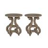 Home Square 2 Piece Tinley Park Round Accent End Table Set in Brown view 1