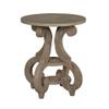 Home Square 2 Piece Tinley Park Round Accent End Table Set in Brown view 3