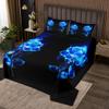 Blue Rose Bedspread Rose Floral Coverlet Set For Kids Boys Girls Children Glitter Blossom Flowers Quilt Set Ultra Soft Decor Romantic Valentine's Day Gift Quilted Bedroom Collection Queen Size view 1