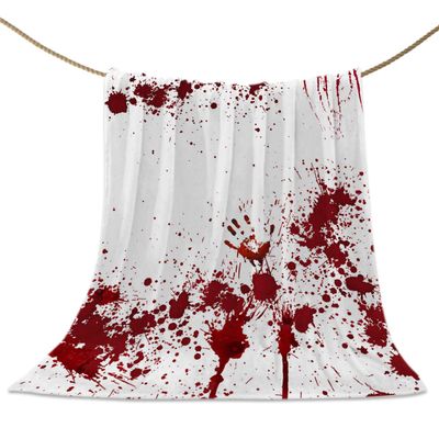 ALAGEO Halloween Blankets Zomie Blood Throw Blankets Halloween Scary Blanket Lightweight Warm Cozy Throws Blanket for Couch, Sofa and Bed 60" x 80"