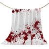 ALAGEO Halloween Blankets Zomie Blood Throw Blankets Halloween Scary Blanket Lightweight Warm Cozy Throws Blanket for Couch, Sofa and Bed 60" x 80" view 1