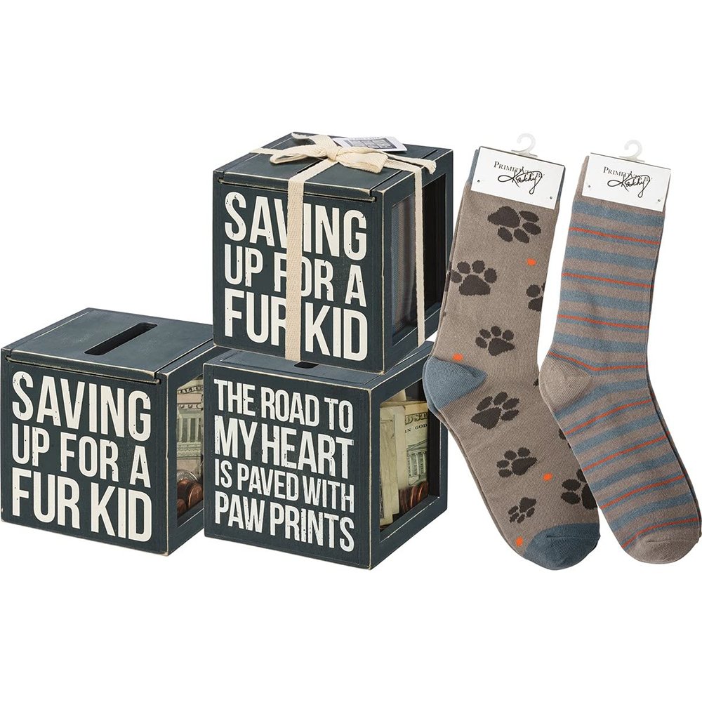 Bank & Socks Set - Saving Up For A Fur Kid