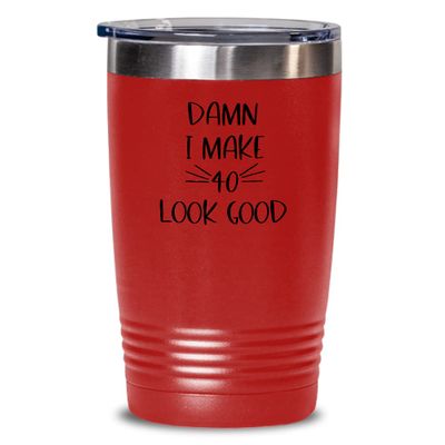 40th Birthday Gifts For Women 40th 20oz Insulated Travel Tumbler Mug Happy 40th Birthday Turning 40 40th Birthday Decorations 40th Birthday Gift For H