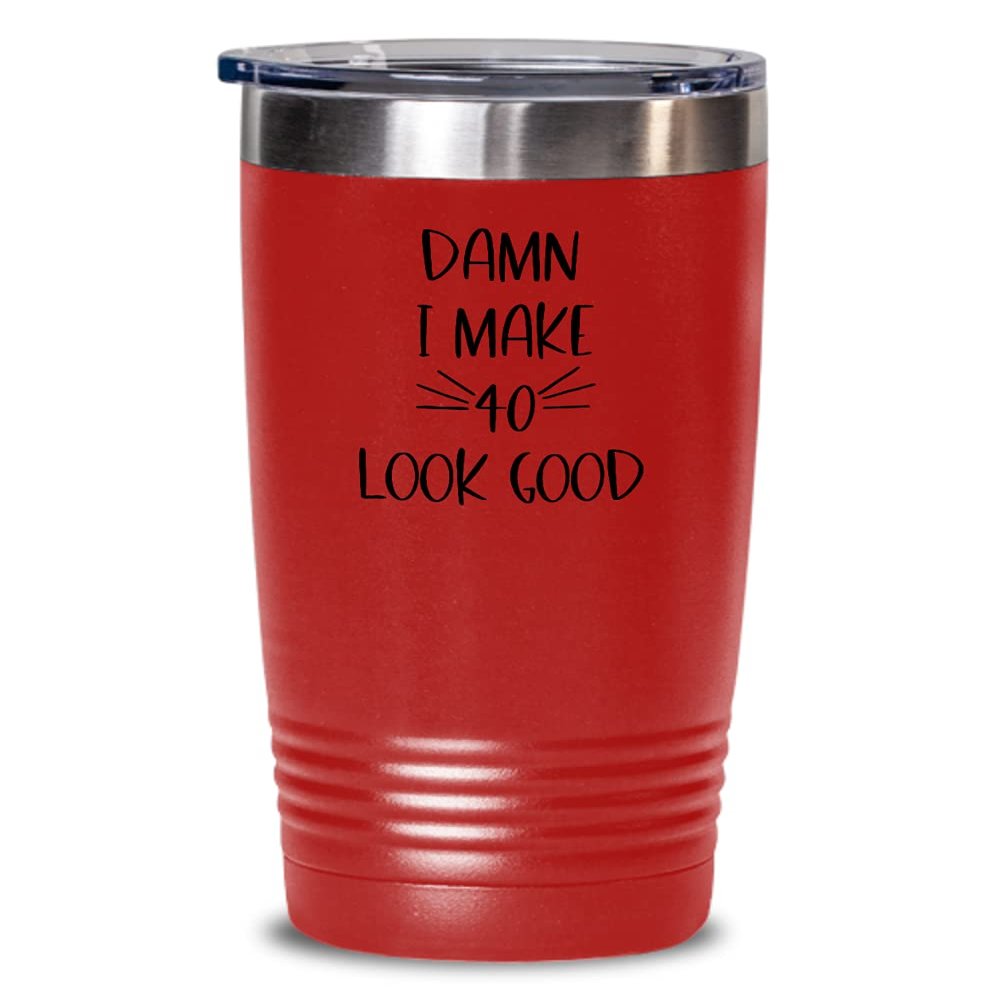40th Birthday Gifts For Women 40th 20oz Insulated Travel Tumbler Mug Happy 40th Birthday Turning 40 40th Birthday Decorations 40th Birthday Gift For H