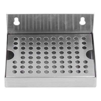 Alvinlite Stainless Steel Drip Tray, Wall Mounted Beer Drip Tray Removable Water Drink Drip Holder Kitchen Utensils