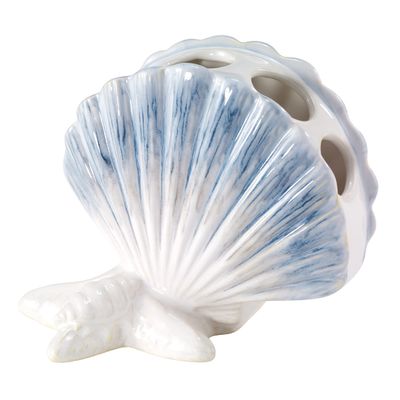 Avanti Linens - Toothbrush Holder, Countertop Acessories, Beach Inspired Home Decor (Abstract Coastal Collection)