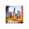 16x16 Chicago Skyline Canvas Wall Art Print: Downtown Cityscape Room Decor with Willis Sears Tower, Office Living Room or Bedroom Decoration, Gift for Men or Women, Ready to Hang Fine Art view 1
