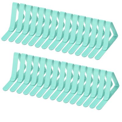 tooloflife Picnic Tablecloth Clips, Stainless Steel Table Cloth Holders Picnic Home Table Cover Clamps for Home Kitchen Picnics Garden Wedding Party Green 30PCS