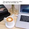 Warmer Mug Mat, Convenient Use Coffee Cup Warmer 4.5x4.5x0.8in Practical USB Plug-in Coffee Warmer for Coffee Tea, Milk, Hot Chocolate for Homes Offices Companies view 2