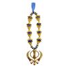 Imagine Mart Golden Khanda Pearls and Caps Car Hanging (Blue) view 2