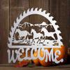 36" Metal Sign with WELCOME horse scene view 1