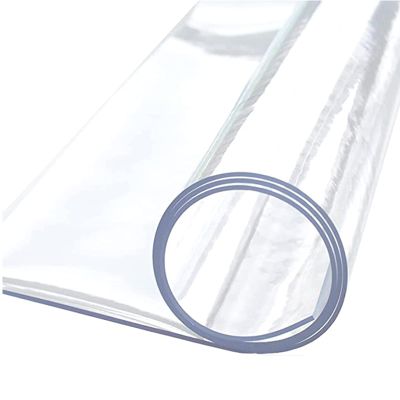 2mm Thick Clear Table Cover Protector for Dining Round Glass Table, Waterproof Wipable PVC Tablecloths, Office Desk Top Coffee End Table Protective Pad/Customizable