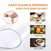 34 Inch Dia Round Clear Dining Room Tablecloth PVC Plastic Table Cover Protector Waterproof Heat Resistant Easy Clean Clear Vinyl Table Pad Mat for Wood Marble Glass Furniture Tabletop 1.5mm Thick view 3
