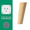 NWB 8" 20" Round Solid Wood Furniture Legs Sofa Replacement Legs, Set of 4 Couch Legs,Replacement Legs for Couch Dresser Sideboard Recliner Couch Circle Chair view 2