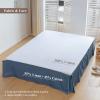 BISELINA French Linen Bed Skirt with Pleated Corner 22-Inch Tailored Drop Natural Flax Cotton Blend Basic Dust Ruffle Soft Cozy Farmhouse Bedding (22" King, Basic Navy Blue) view 3