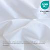 BISELINA French Linen Bed Skirt with Pleated Corner 22-Inch Tailored Drop Natural Flax Cotton Blend Basic Dust Ruffle Soft Cozy Farmhouse Bedding (22" King, Basic White) view 2