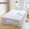 BISELINA French Linen Bed Skirt with Pleated Corner 22-Inch Tailored Drop Natural Flax Cotton Blend Basic Dust Ruffle Soft Cozy Farmhouse Bedding (22" King, Basic White) view 3