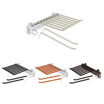 LKP Hanging Pants Storage Rack Closet Pull Out Hanger Rack Sliding Closet Organizer with 10 Arms Pants Rack for Space Saving
